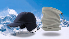 SET Caciula, AT.Winter SNOW FLAP STOPPER SI Guler, AT.Winter MULTIFUNCTIONAL CULOARE NAVY/GREY